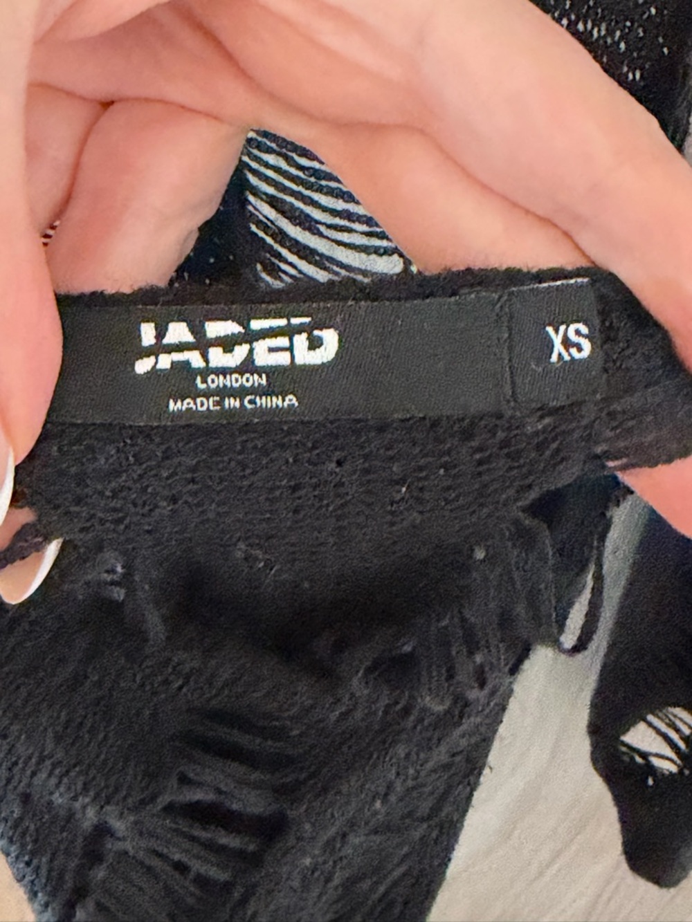 Jaded London Black Sheer Panel Mini Dress - Picture 4 of 4